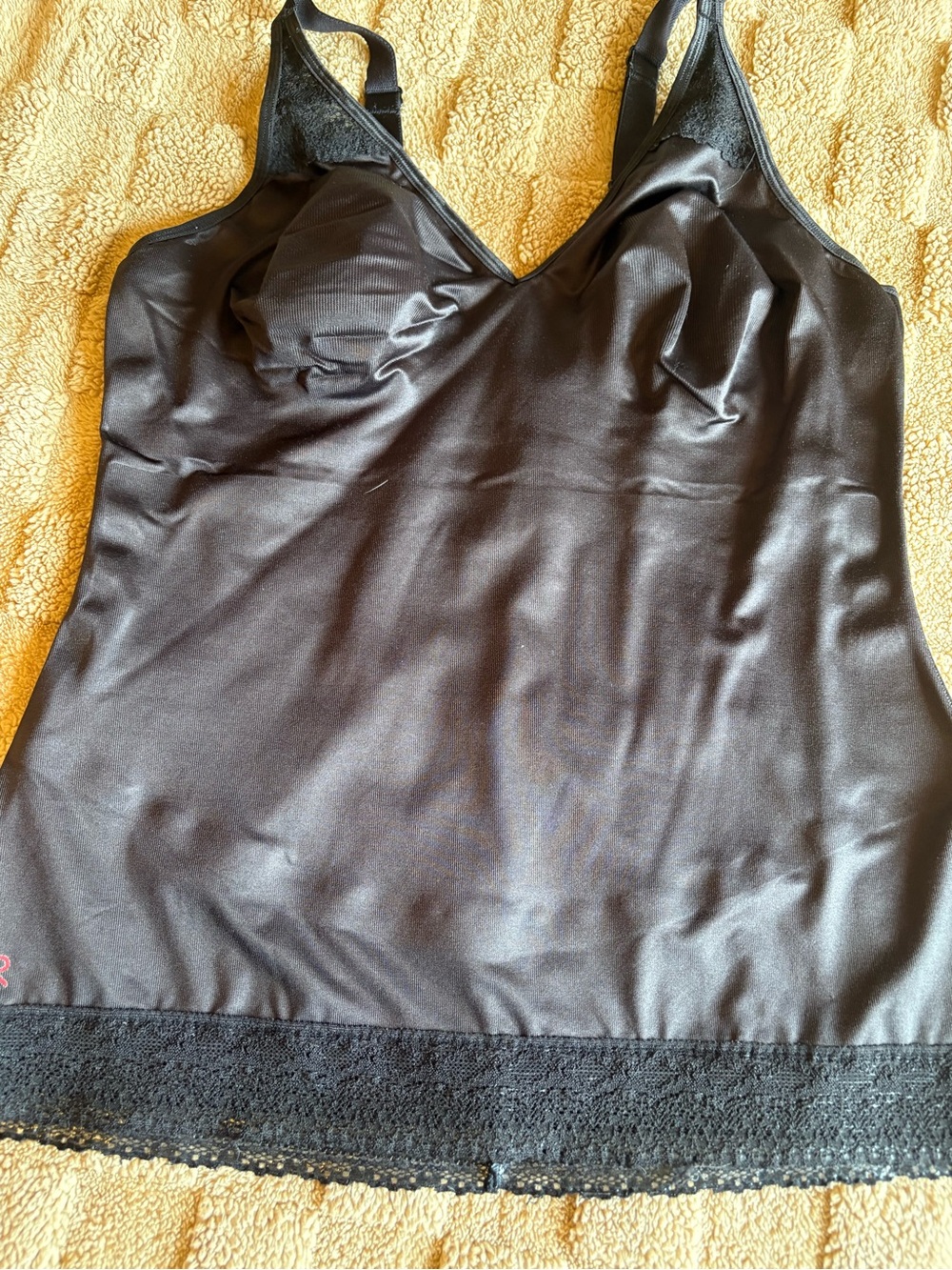 Ruby Ribbon Black  Cami